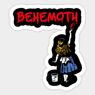 behemoth and paint girl Sticker